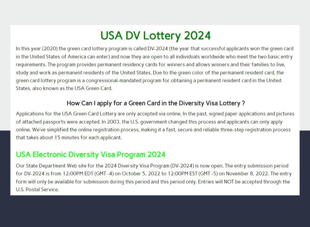 DV Lottery