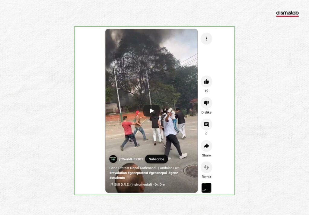 Video from Nepal protests shared, claiming to show violence in Khagrachhari factcheck