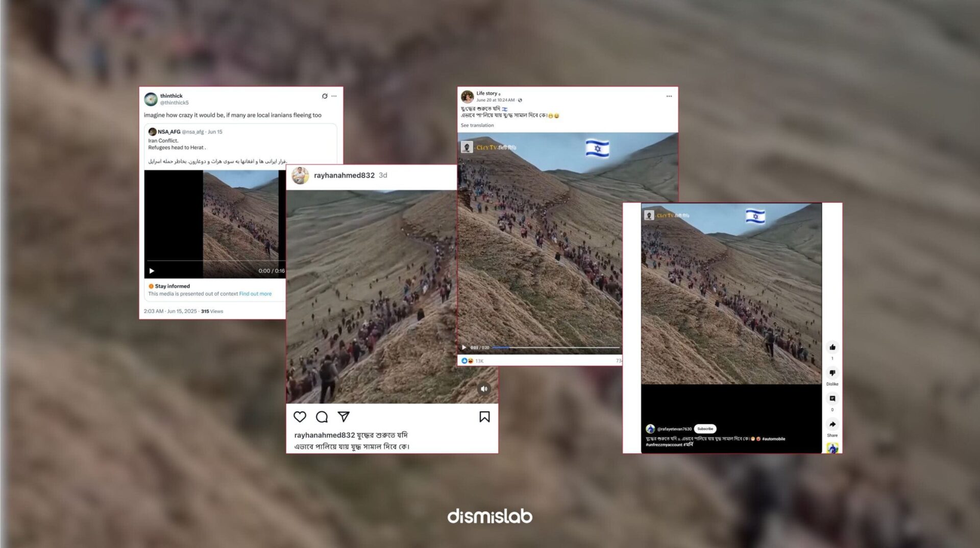Israelis fleeing during the Iran-Israel conflict video factcheck