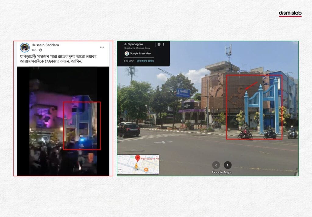 Indonesian night scene circulated as Khagrachhari violence Factcheck