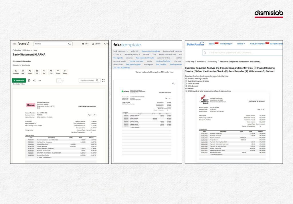 fake bank statement template factcheck