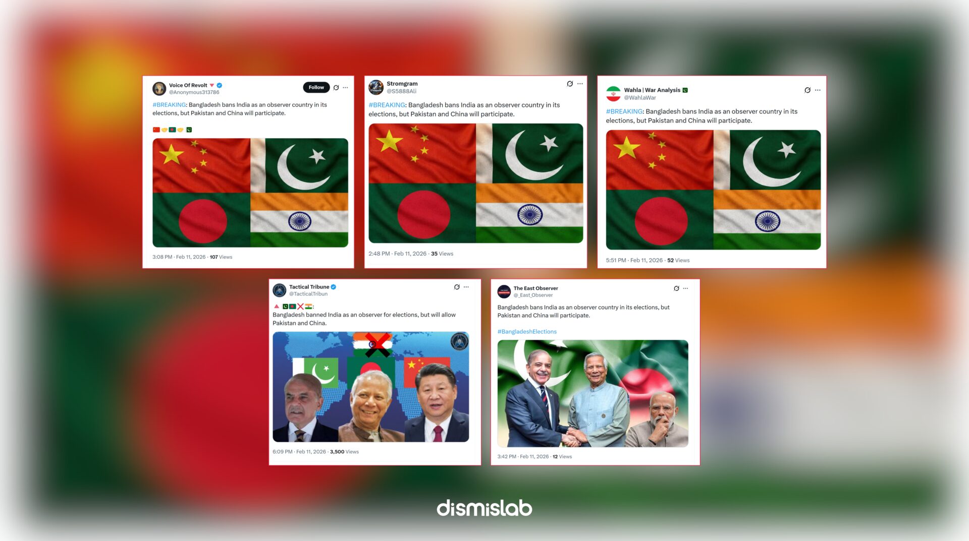 Fact-check: Viral X posts falsely claim Bangladesh banned India as an election observer, but official reports confirm Dhaka invited New Delhi to observe the February 12 elections.