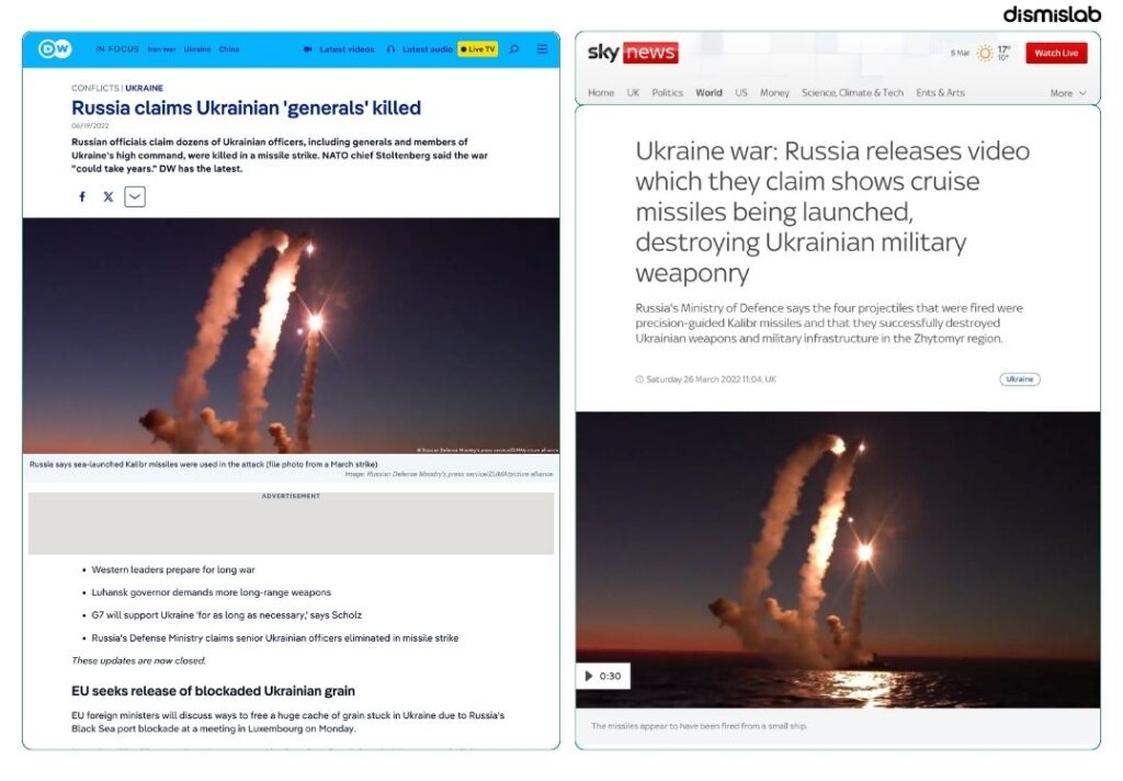 Factcheck Video shared as Iran firing missiles is actually footage Russia released in 2022