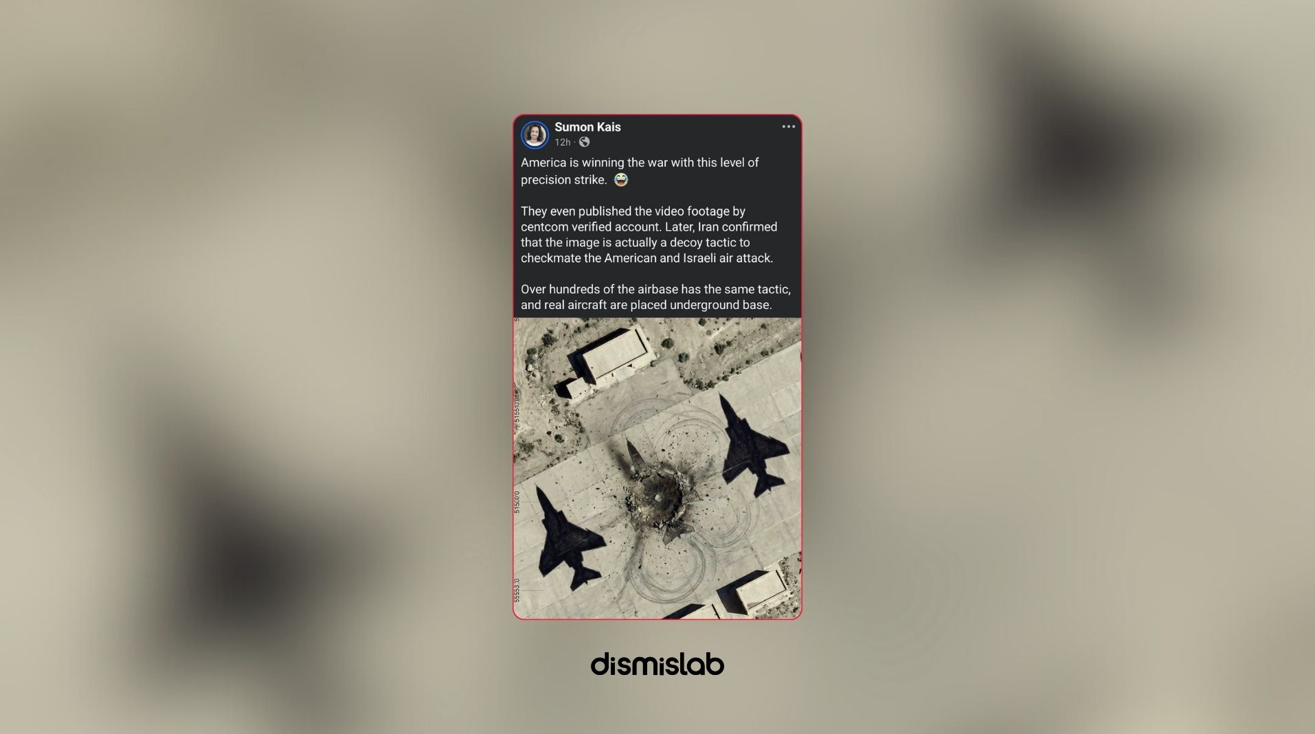 Dismislab factcheck Image claiming U.S. struck painted fighter jets at an Iranian base was AI-made