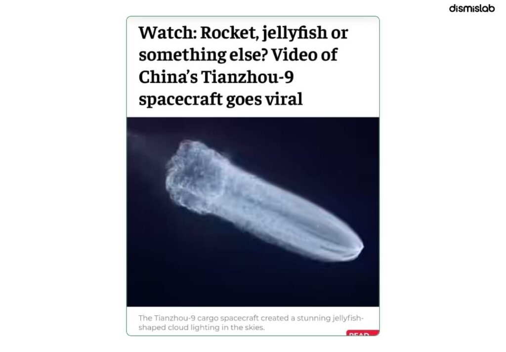 Factcheck Viral ‘Iranian Missile’ video actually shows China’s Tianzhou‑9 spacecraft