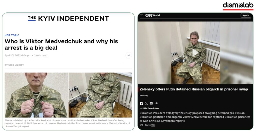 Fact-check: Viral image falsely claiming to show Venezuelan President Nicolás Maduro arrested is actually an edited photo of pro-Kremlin Ukrainian politician Viktor Medvedchuk in handcuffs, originally captured in Ukraine in 2022.