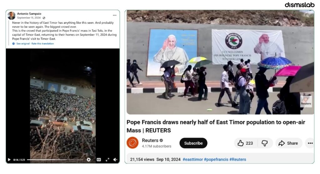 fact check Video of Pope Francis’s East Timor visit travels the world with different claims