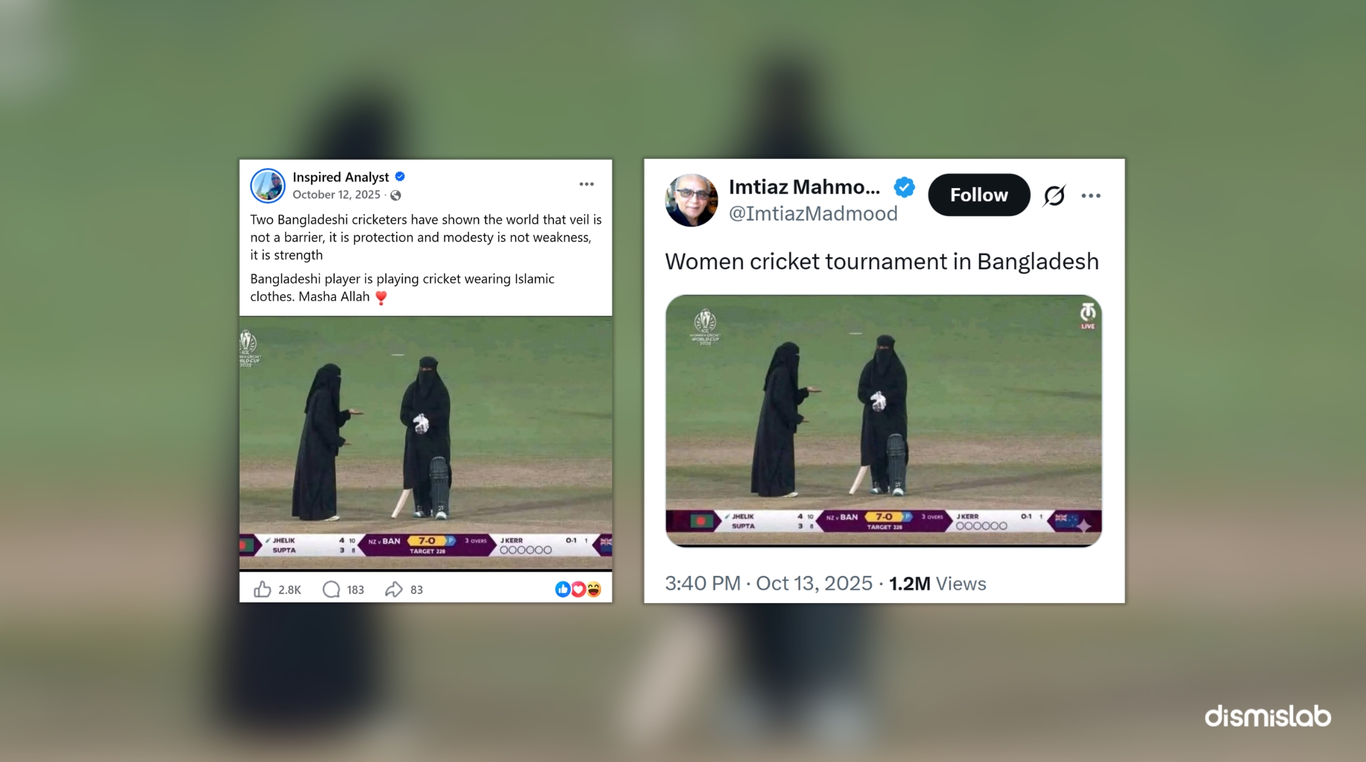 factcheck The photo of Bangladeshi women cricketers playing in burqas is fake