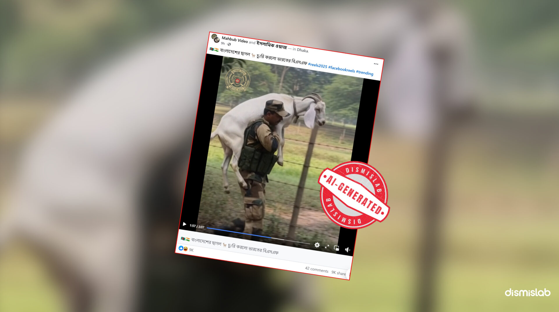 Fact-check: AI-generated video falsely claims India’s BSF stole a white goat at the Bangladesh border