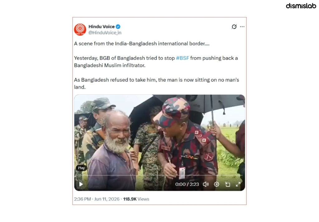 factcheck Shosti Chandra Barman Muslim infiltrator Bangladesh India border