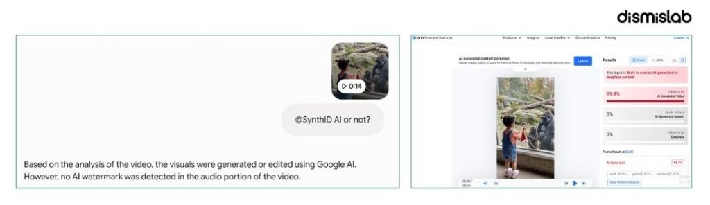 Factcheck Child & gorilla ai video