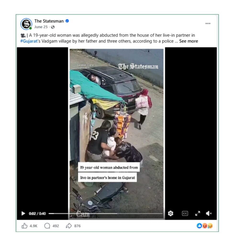 Viral video falsely claiming a Hindu girl was abducted in Bangladesh