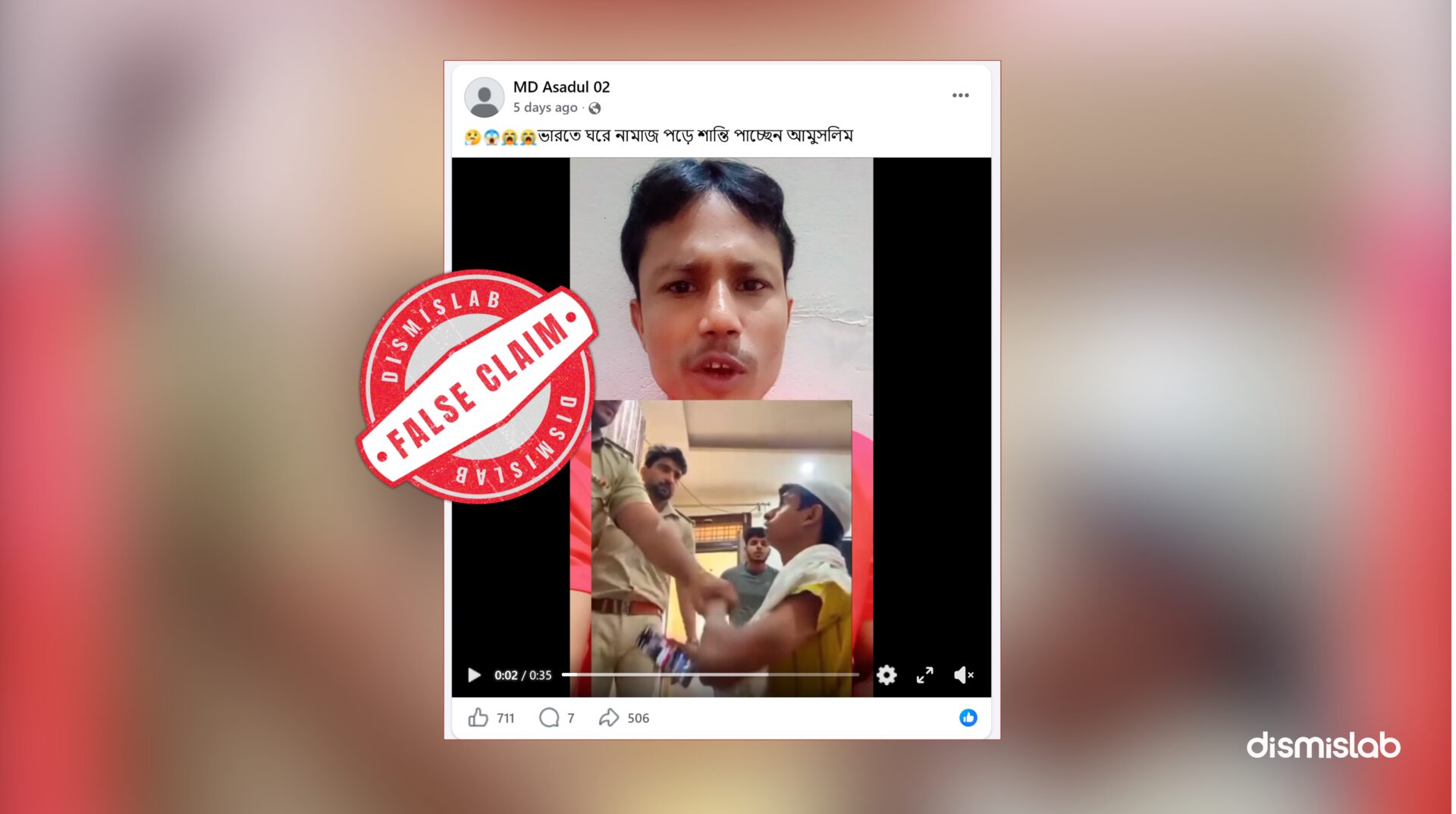 Staged video falsely portraying Indian police torturing a Muslim youth