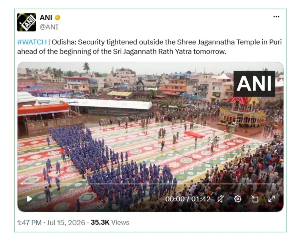 Viral Puri Rath Yatra video falsely linked to a protest demanding Narendra Modi’s resignation in Delhi.
