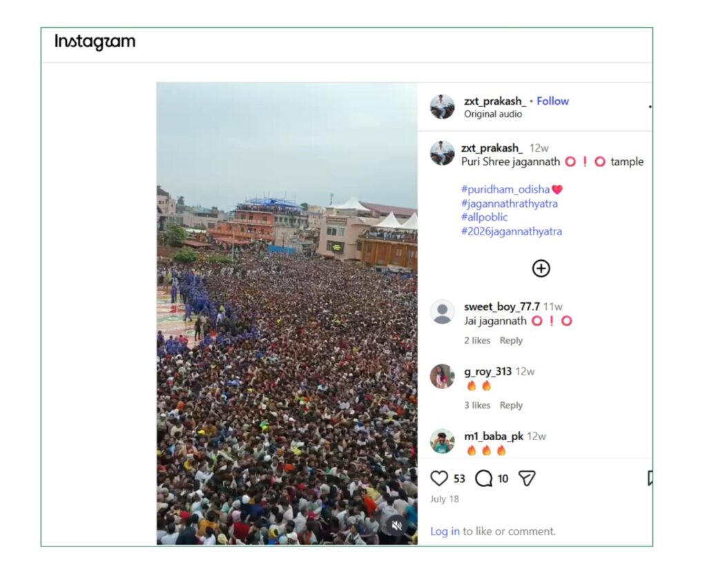 Viral Puri Rath Yatra video falsely linked to a protest demanding Narendra Modi’s resignation in Delhi.